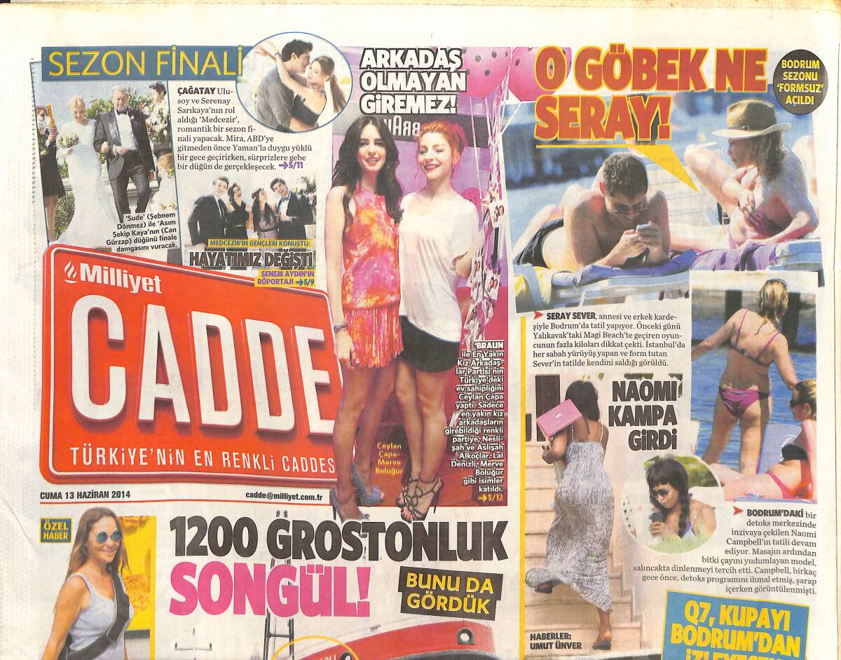Milliyet Gazetesi Cadde Eki 13 Haziran 2014 - Arda Turan Lopez'i İstanbuldan Uğurladı - Mehmet Ali Erbil'in Dönüşü GZ135971 - 1