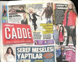 Milliyet Gazetesi Cadde Eki 13 Kasım 2014 - Burcu Esmersoy , Başar Savurdan Evlenme Teklifi Bekliyor GZ100602 - 1