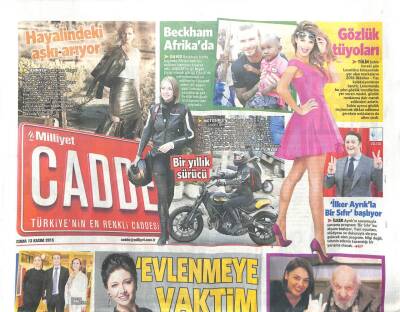 Milliyet Gazetesi Cadde Eki 13 Kasım 2015 - Nurgül Yeşilçay,Evlenmeye Vaktim Yok GZ104479 - 1