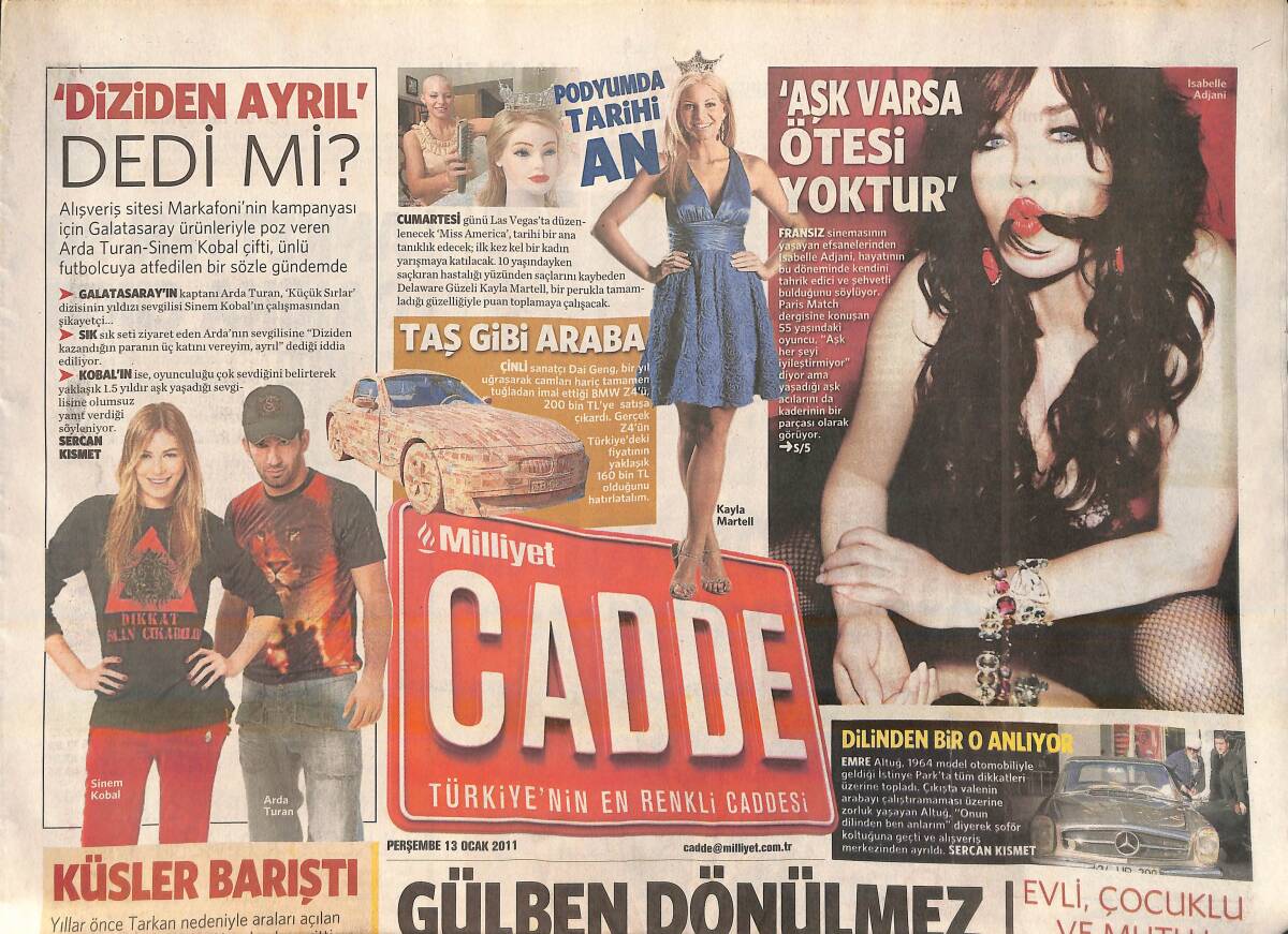 Milliyet Gazetesi Cadde Eki 13 Ocak 2011 - James Bond , Mendes'le Dönüyor GZ159835 - 1