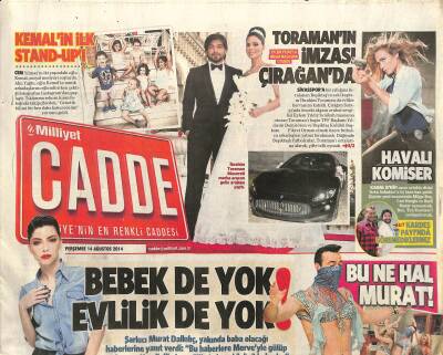Milliyet Gazetesi Cadde Eki 14 Ağustos 2014 - İbrahim Toraman Maserati Marka Aracını Gelin Arabası Yaptı GZ116866 - 1
