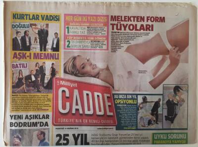 Milliyet Gazetesi Cadde Eki 14 Haziran 2010 - İngilizler Kurtlar Vadisi - Aşk Memnu Doğulu - Batılı Olarak Değerlendiriyor GZ28007 - 1