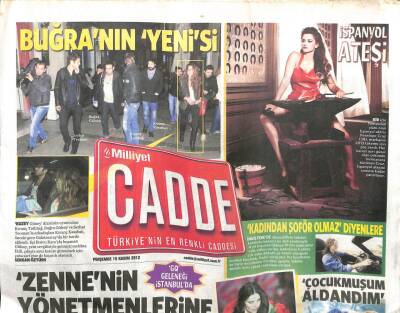 Milliyet Gazetesi Cadde Eki 14 Kasım 2012 - Buğranın Yeni Sevgilisi, İspanyol Ateşi GZ104979 - 1