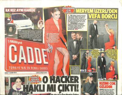 Milliyet Gazetesi Cadde Eki 14 Kasım 2014 - Meryem Uzerliden Vefa Borcu GZ99973 - 1