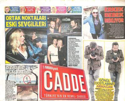 Milliyet Gazetesi Cadde Eki 14 Mart 2013 - Ebru Akel , Erkek Bebek Bekliyor GZ105295 - 1