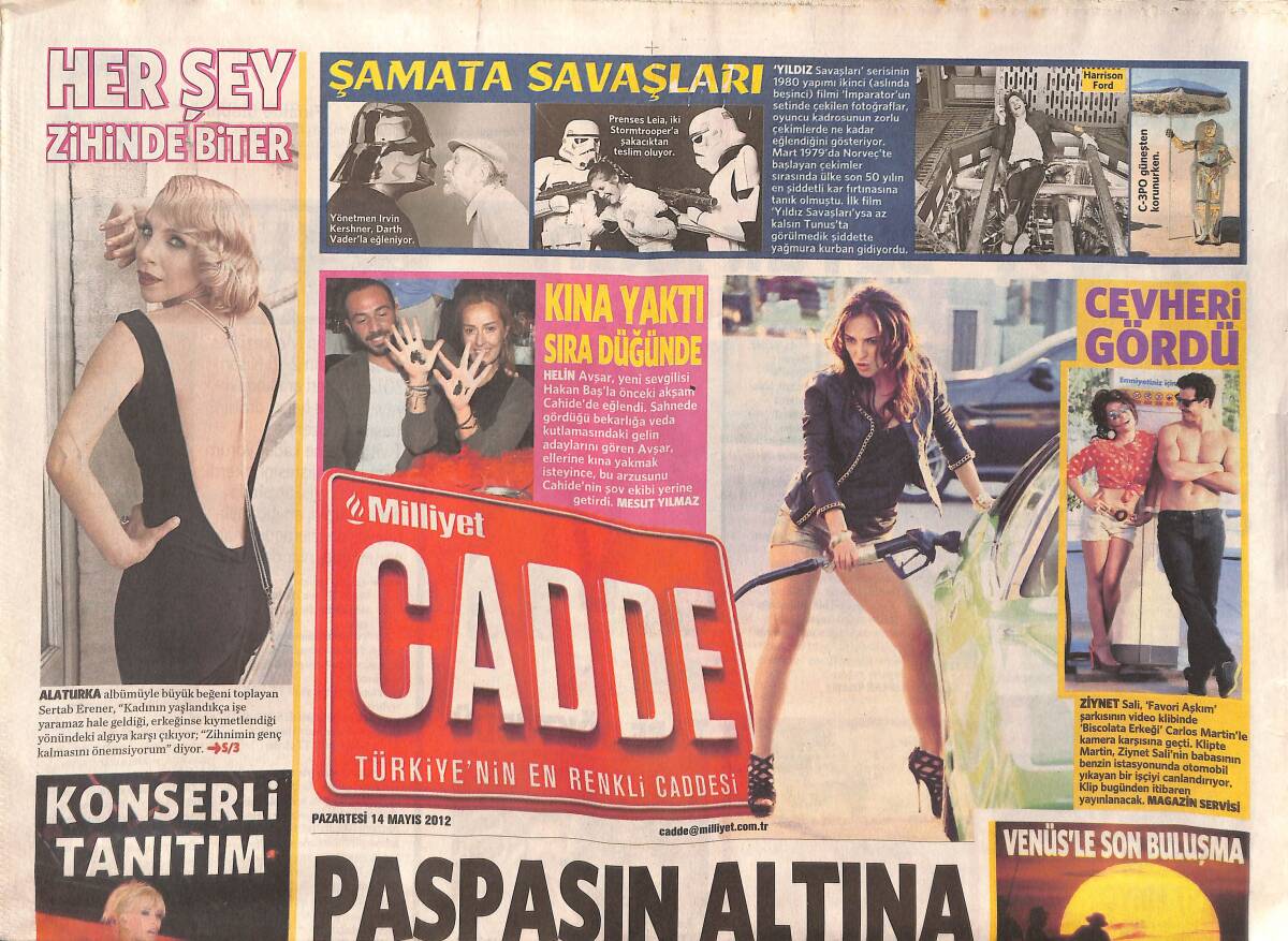 Milliyet Gazetesi Cadde Eki 14 Mayıs 2012 - Ronaldo Maç Kimin Umrunda - Sertab Erener 'Herşey Zihinde Biter' GZ136017 - 1