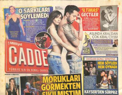 Milliyet Gazetesi Cadde Eki 14 Nisan 2014 - Bülent Ersoy Genç Adam Severim GZ116508 - 1