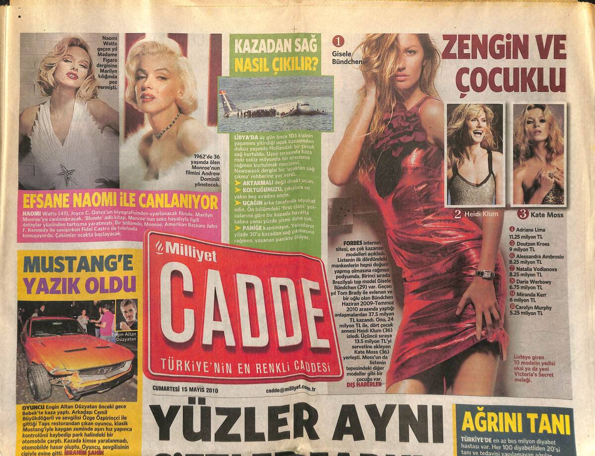 Milliyet Gazetesi Cadde Eki 15 Mayıs 2010 - Louis Vuitton'dan Hoş Geldin Partisi - Tarkan'a Süper Destek GZ153095 - 1