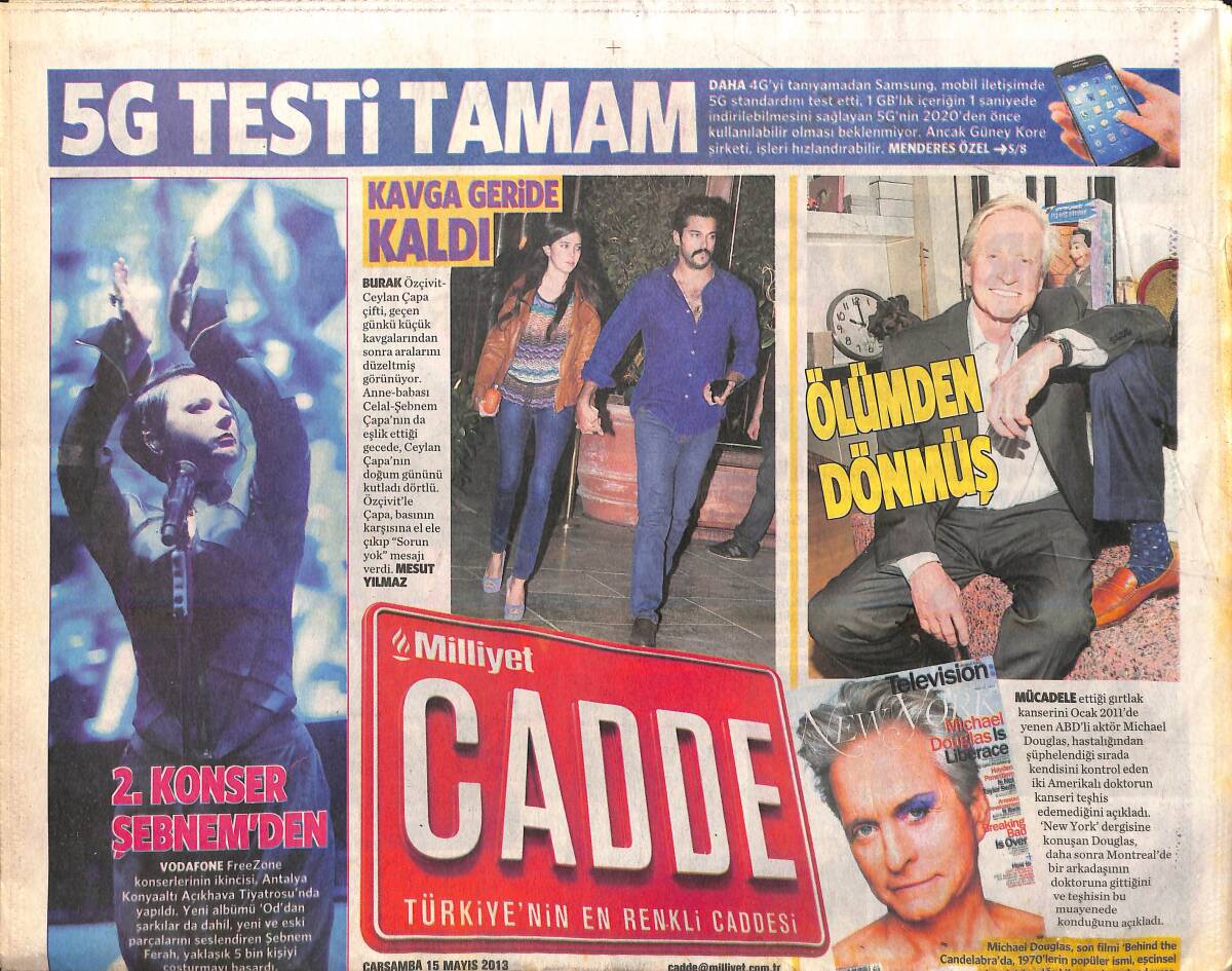 Milliyet Gazetesi Cadde Eki 15 Mayıs 2013 - Wilma Elles Türkiye Bitti Sıra ABD'DE - Kahkaha Garantili Film: Koğuş Akademisi! GZ138834 - 1