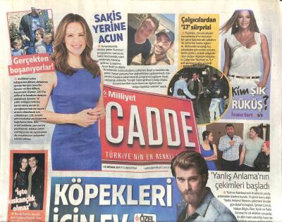 Milliyet Gazetesi Cadde Eki 15 Nisan 2017 - Kıvanç Tatlıtuğ , Hayvanları İçin Ev Değiştiriyor GZ105954 - 1