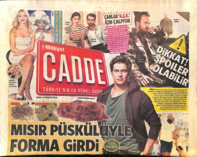 Milliyet Gazetesi Cadde Eki 16 Ağustos 2013 - Çağatay Ulusoyun , Sezen Aksunun Mısır Püsküllü Formülüyle Zayıflayıp Form Tuttuğu Ortaya Çıktı GZ119606 - 1