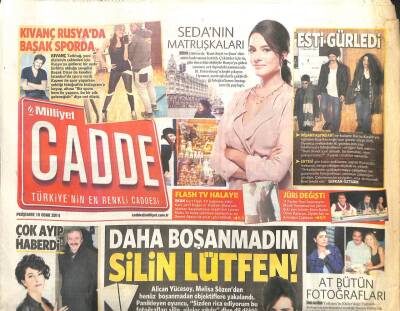 Milliyet Gazetesi Cadde Eki 16 Ocak 2014 - Alişan Yücesoy,Melisa Sözenden Henüz Boşanmadan Objektiflere Yakalandı GZ105798 - 1