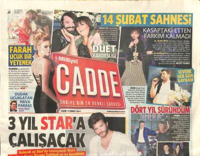 Milliyet Gazetesi Cadde Eki 16 Şubat 2014 - Sezen Aksu Kasaptaki Etten Farkım Kalmadı GZ116534 - 1