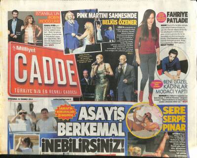 Milliyet Gazetesi Cadde Eki 16 Temmuz 2014 - Pink Martini Sahnesinde Belkıs Özener GZ117167 - 1