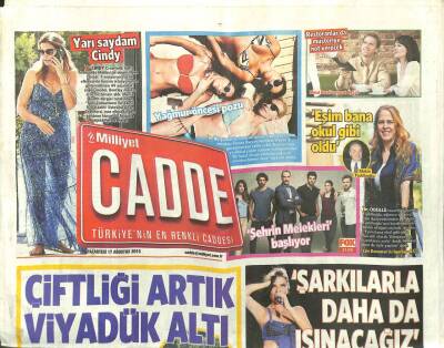 Milliyet Gazetesi Cadde Eki 17 Ağustos 2015 - Volkan Konak Müzisyen Güzel İnsandır GZ105316 - 1