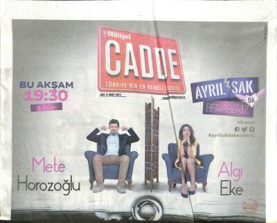 Milliyet Gazetesi Cadde Eki 17 Mart 2015 - Deniz Türkali Marianne Faithfull Oluyor GZ113351 - 1
