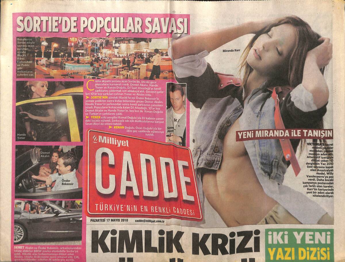 Milliyet Gazetesi Cadde Eki 17 Mayıs 2010 - Tarkan Ve Ajda Pekkan Aynı Sahnede GZ152993 - 1