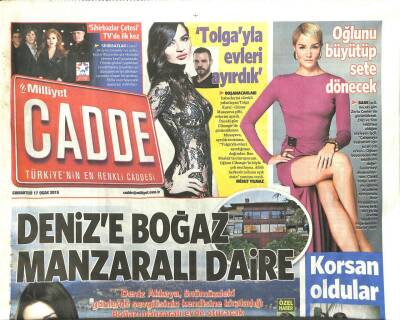 Milliyet Gazetesi Cadde Eki 17 Ocak 2015 - Deniz Akkayaya Boğaz Manzaralı Daire GZ105703 - 1