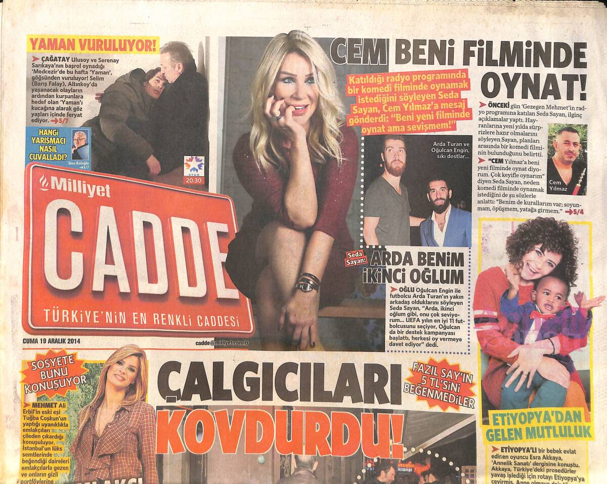 Milliyet Gazetesi Cadde Eki 19 Aralık 2014 - Fazıl Say'ın 5 TL'sini Beğenmediler GZ159893 - 1