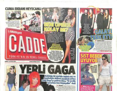 Milliyet Gazetesi Cadde Eki 19 Eylül 2014 - Yerli Gaga, Handeden Anlamlı Destek GZ104475 - 1