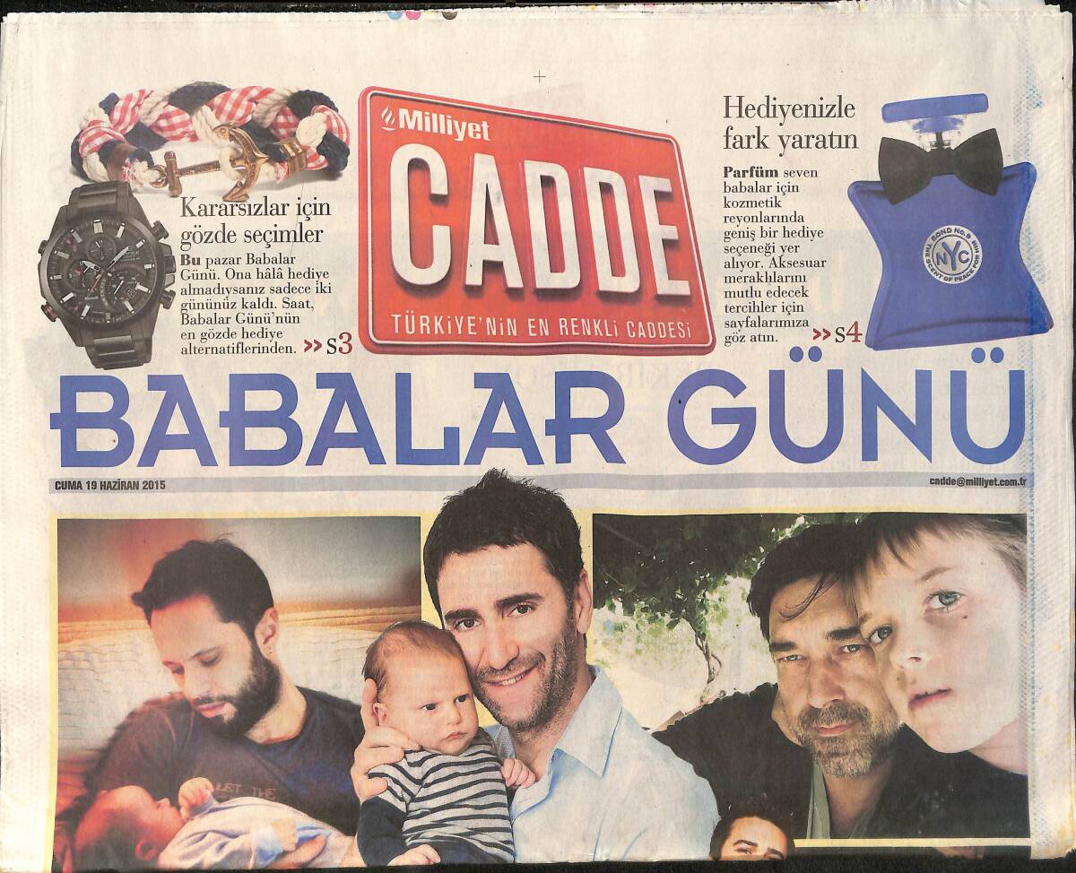 Milliyet Gazetesi Cadde Eki 19 Haziran 2015 - Gökhan Türkmen ''Mutlu Olmayı Bilsin Yeter'' GZ159990 - 1