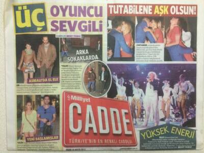 Milliyet Gazetesi Cadde Eki 19 Mayıs 2013 - Üç Oyuncu Sevgili GZ35673 - 1