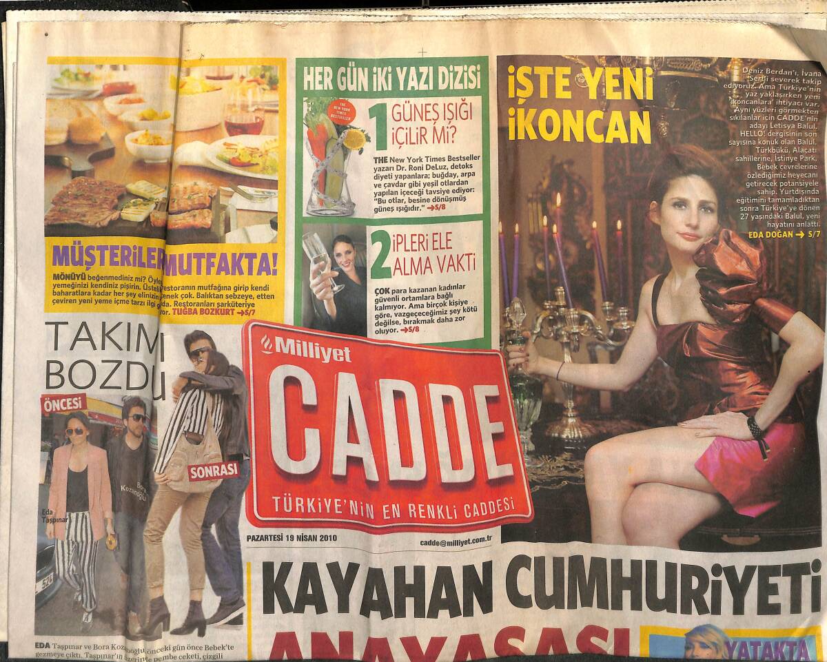 Milliyet Gazetesi Cadde Eki 19 Nisan 2010 - Kayahan Cumhuriyeti Anayasası - Kül Bulutu Hadiseyi Vurdu GZ153090 - 1