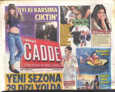 Milliyet Gazetesi Cadde Eki 19 Temmuz 2015 - Bayramlık Asena - Murat Dalkılıç İle Merve Boluğur İlk Adımı Attılar GZ119534 - 1