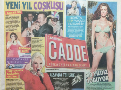 Milliyet Gazetesi Cadde Eki 2 Ocak 2013 - Sibel Can Ve Orhan Gencebay Baba Kız Gibiler GZ29048 - 1