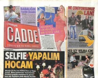 Milliyet Gazetesi Cadde Eki 20 Nisan 2014 - Ünlülerin Akın Ettiği Gecede - 1