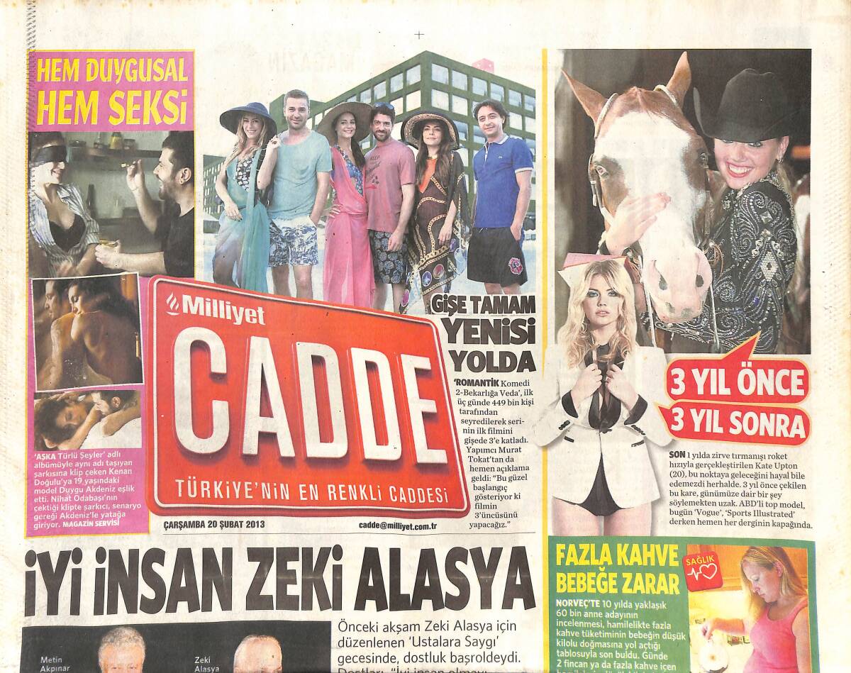 Milliyet Gazetesi Cadde Eki 20 Şubat 2013 - Seksenler Albümü Hazır - Fergie'nin Bebek Sevinci GZ135209 - 1