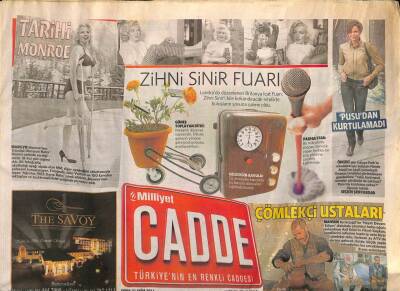 Milliyet Gazetesi Cadde Eki 21 Ekim 2011 - Marilyn Monroenun Dönüşü Olmayan Nehir Filminin Setinde Verdiği Pozlar İlk Kez Gün Işığına Çıktı GZ105873 - 1
