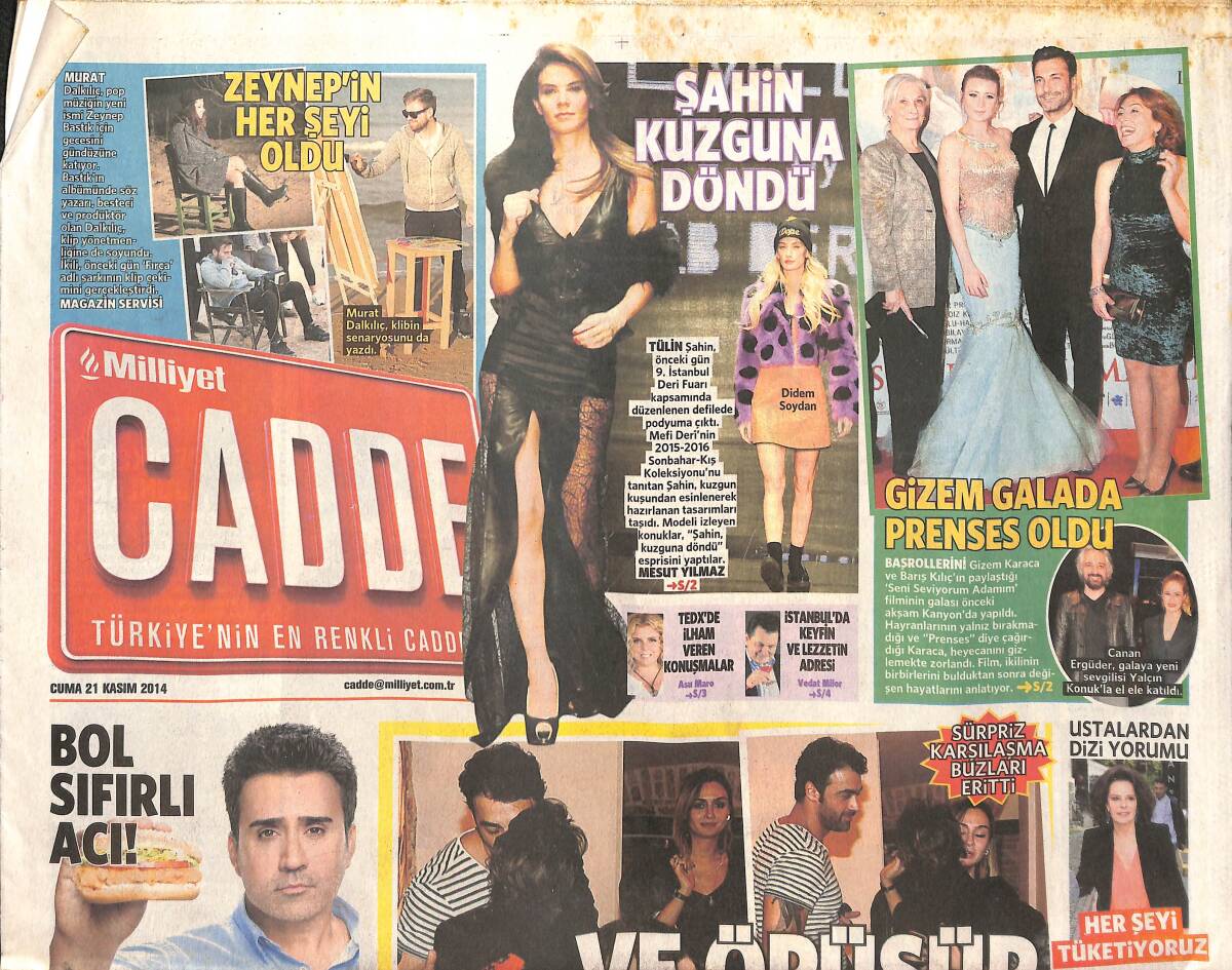 Milliyet Gazetesi Cadde Eki 21 Kasım 2014 - Hamburger Reklamında Oynayan Emrah'ın Aldığı Ücret Dudak Uçuklattı GZ134939 - 1