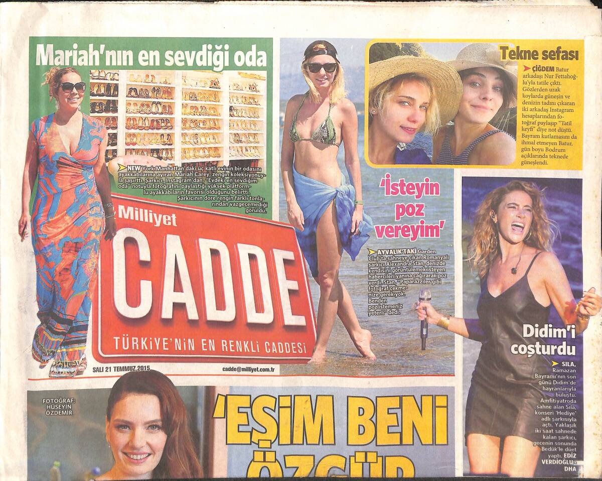 Milliyet Gazetesi Cadde Eki 21 Temmuz 2015 - Bülent Serttaş'ın Sünnet Konseri İlginç Görüntülere Sahne Oldu GZ135174 - 1