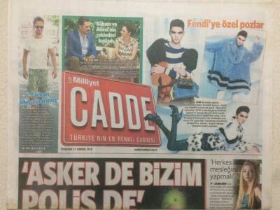 Milliyet Gazetesi Cadde Eki 21 Temmuz 2016 - Kıvanç Tatlıtuğ,Çağatay Ulusoy,Askerde Bizim Poliste GZ51678 - 1