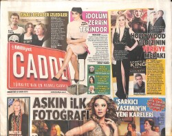 Milliyet Gazetesi Cadde Eki 22 Kasım 2014 - Şarkıcı Yasemin'in Yeni Kareleri - Hadise ve Sevgilisinin İlk Fotoğrafları GZ158403 - Gökçekoleksiyon