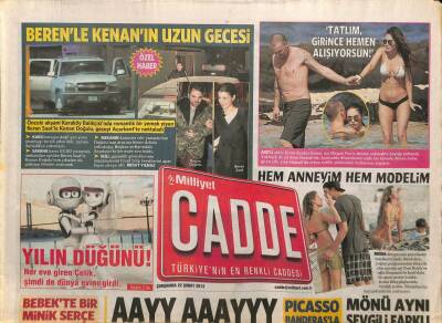 Milliyet Gazetesi Cadde Eki 22 Şubat 2012 - ABDli Aktör Brian Austin Green , Eşi Megan Foxu Denize Sokmakta Bayağı Zorlandı GZ93718 - 1