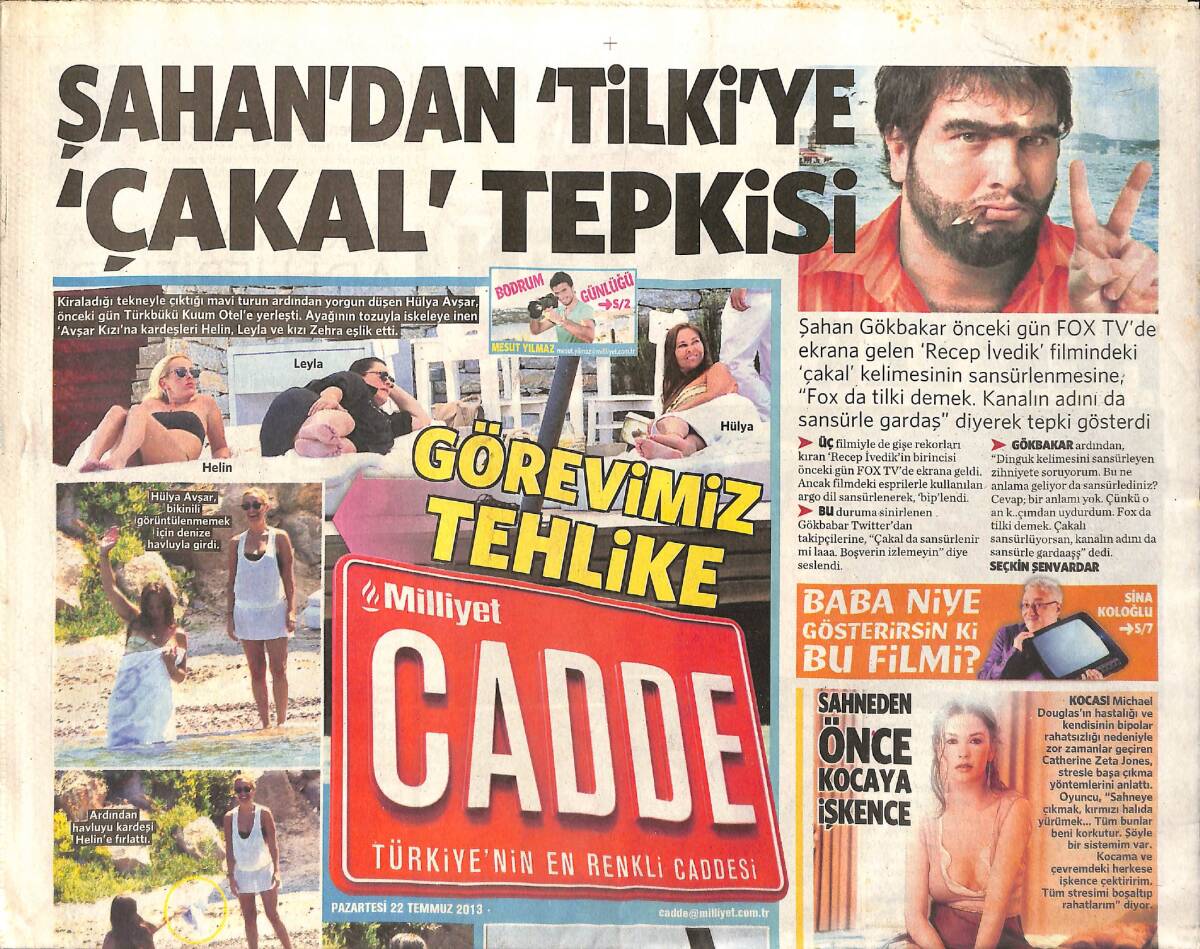 Milliyet Gazetesi Cadde Eki 22 Temmuz 2013 - Hülya Avşar Gazetecilerin Fotoğrafını Çekerek Twitter'da Paylaştı GZ158391 - 1