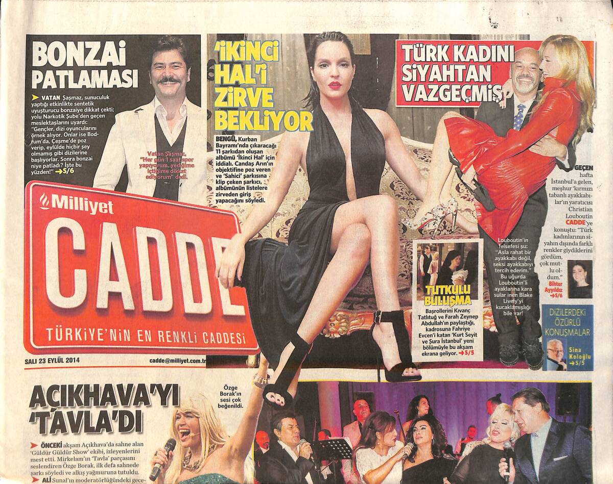 Milliyet Gazetesi Cadde Eki 23 Eylül 2014 - Deniz Seki , 12 Şarkıyla Kendini Anlattı GZ159908 - 1