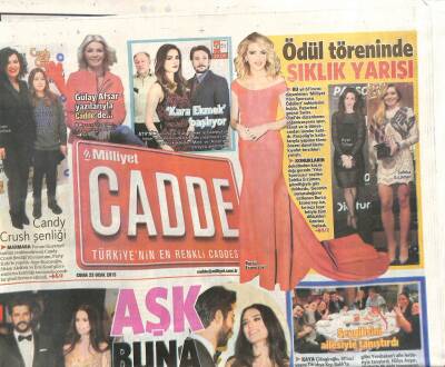 Milliyet Gazetesi Cadde Eki 23 Ocak 2015 - Erkan Petekkaya , Nişantaşındaki Bir Restoranda Senaryo Çalışırken Görüntülendi GZ106053 - 1