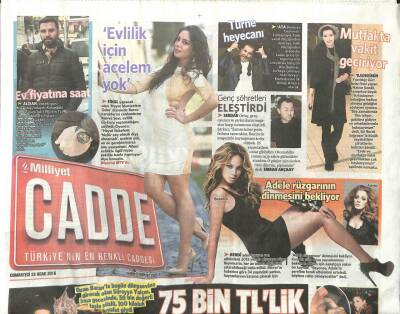 Milliyet Gazetesi Cadde Eki 23 Ocak 2016 - Merve Sevi,Evlilik İçin Acelem Yok GZ107719 - 1