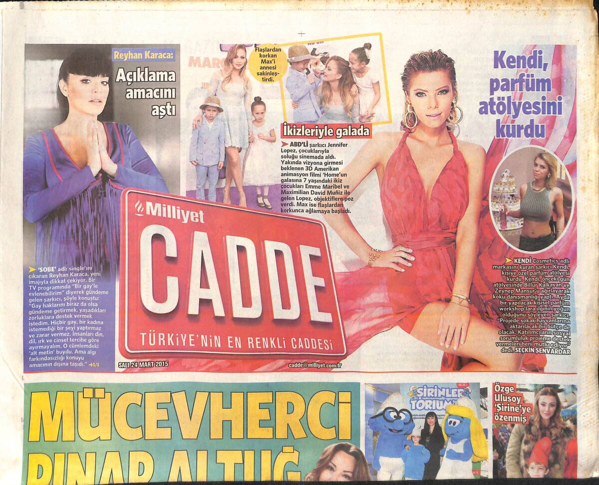 Milliyet Gazetesi Cadde Eki 24 Mart 2015 - Chloe'nin Hedefi Çocuk Yapmak GZ159836 - 1
