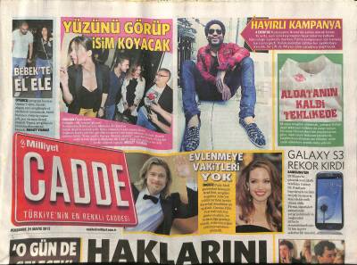 Milliyet Gazetesi Cadde Eki 24 Mayıs 2012 - Küslük Bitti Barışıyorlar * Gülben Ergen - Seren Serengil GZ115799 - 1