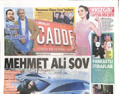 Milliyet Gazetesi Cadde Eki 24 Ocak 2015 -Hülya Avşarla Mehmet Ali Erbil , Yeniköyde Sabah Sporunda Karşılaşınca Ortaya Komedi Tadında Kareler Çıktı GZ109667 - 1