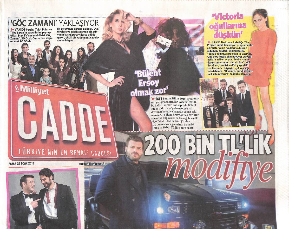 Milliyet Gazetesi Cadde Eki 24 Ocak 2016 - Nejat İşler Sahalara Geri Döndü - 'Göç Zamanı' Yaklaşıyor GZ135321 - 1
