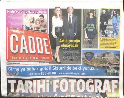 Milliyet Gazetesi Cadde Eki 25 Mart 2015 - Ara Gülere Poz Verdiler GZ104971 - 1