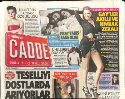 Milliyet Gazetesi Cadde Eki 25 Temmuz 2014 - Yavuz Bingölden Konser Fırtınası - Nilüferin Bayram Özgürlüğü GZ116967 - 1