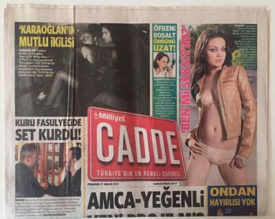 Milliyet Gazetesi Cadde Eki 27 Aralık 2012 - Amca Yeğenli Yeni Proje Selçuk Yöntem , Kıvanç Tatlıtuğ GZ22876 - 1