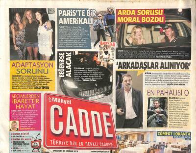 Milliyet Gazetesi Cadde Eki 27 Haziran 2013 - Sinem Kobala Arda Sorusu Moral Bozdu GZ116842 - 1