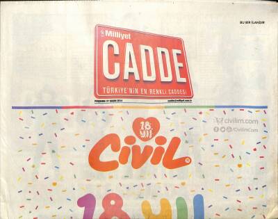 Milliyet Gazetesi Cadde Eki 27 Kasım 2014 - Kayahanın En İyileri Bitmez - Fahriye Evcen Bu Filmin Yeri Ayrı GZ125901 - 1